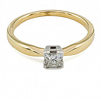 9ct Gold Diamond 0.25ct Solitaire Ring Size L
